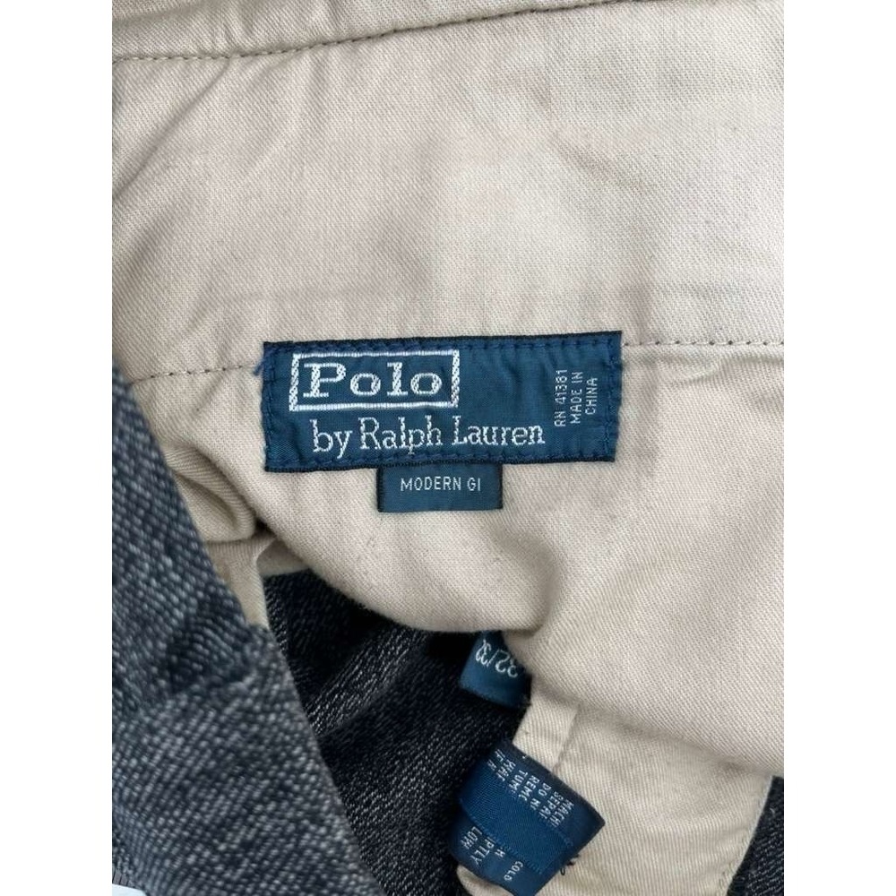 Vintage Polo Ralph Lauren Modern GI Pants Twill Weave Gray Rib Cotton Size 32x32 - Picture 3 of 15